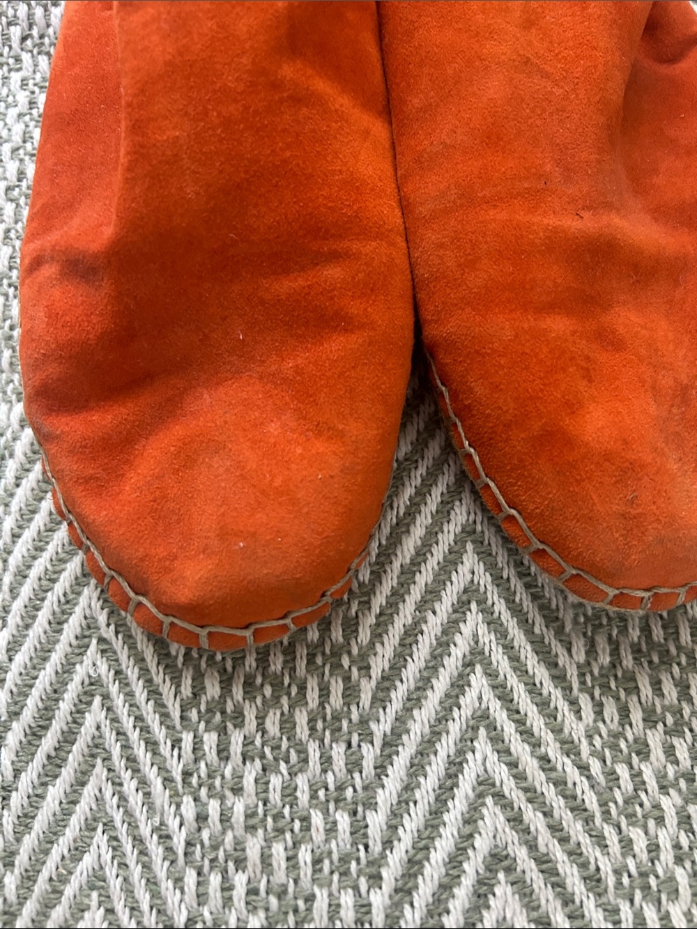 House of Harlow Burnt Orange Suede Slip-On Espadrilles - Picture 7 of 10